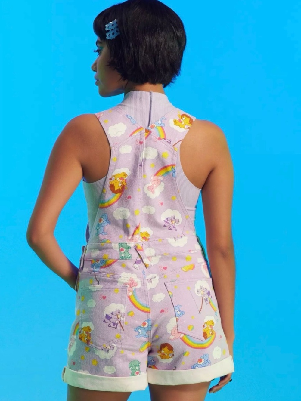 Care Bears Lavender Shortalls SZ SM - Picture 3 of 9